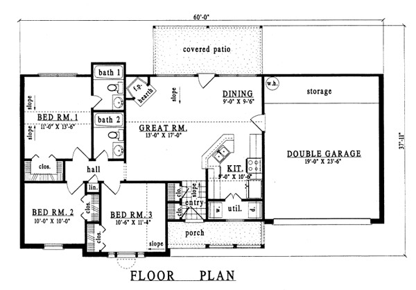 Traditional Floor Plan - Main Floor Plan #42-182