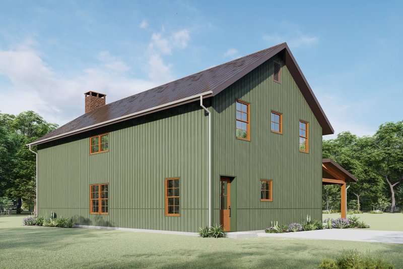 Dream House Plan - Exterior - Other Elevation 4 for Barndominium House Plan #1092-29 - 3 bed, 2.5 bath