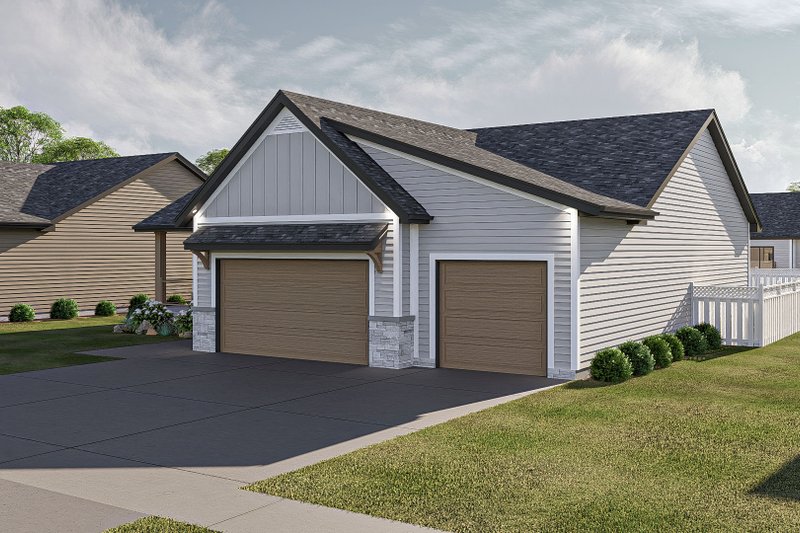 House Design - Exterior - Other Elevation for Modern House Plan #455-357 - 3 bed, 2 bath