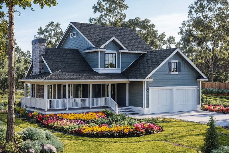 Dream House Plan - Farmhouse Exterior - Front Elevation Plan #124-171