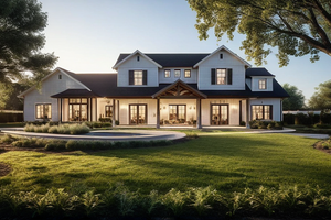 Exterior - Front Elevation 6 for Farmhouse House Plan #1109-4 - 5 bed, 3 bath