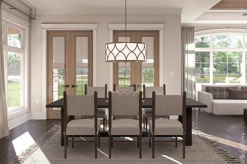 House Blueprint - Interior - Dining Room for Modern House Plan #455-331 - 3 bed, 3.5 bath