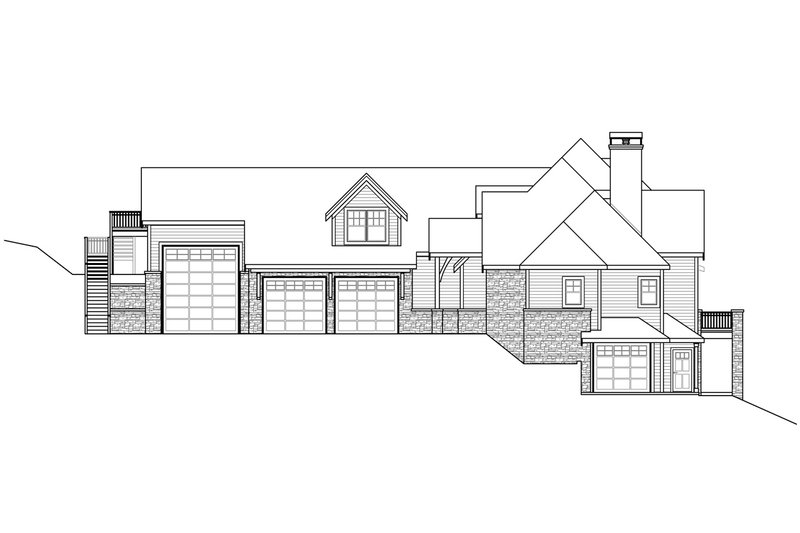 Architectural House Design - Exterior - Other Elevation 1 for European House Plan #124-1200 - 4 bed, 5.5 bath