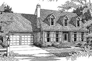 Country Exterior - Front Elevation Plan #41-129