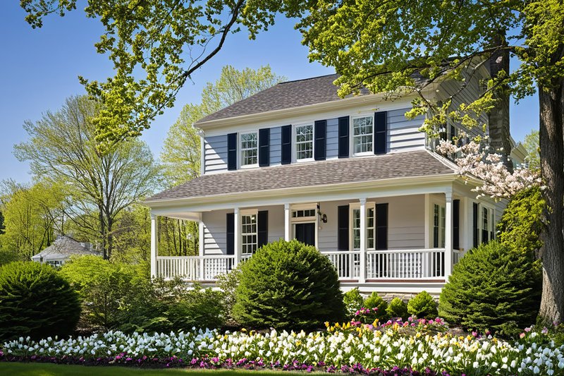 Dream House Plan - Farmhouse Exterior - Front Elevation Plan #137-400