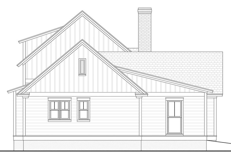 Dream House Plan - Exterior - Rear Elevation for Farmhouse House Plan #1067-5 - 4 bed, 3 bath