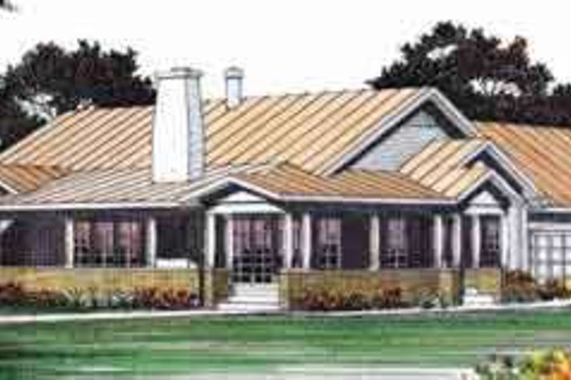 Architectural House Design - Mediterranean Exterior - Front Elevation Plan #72-460