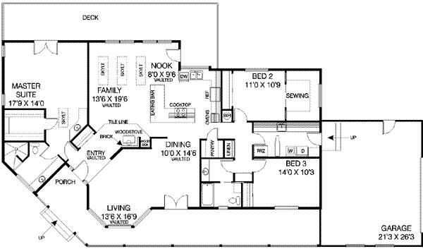 Country Floor Plan - Main Floor Plan #60-408