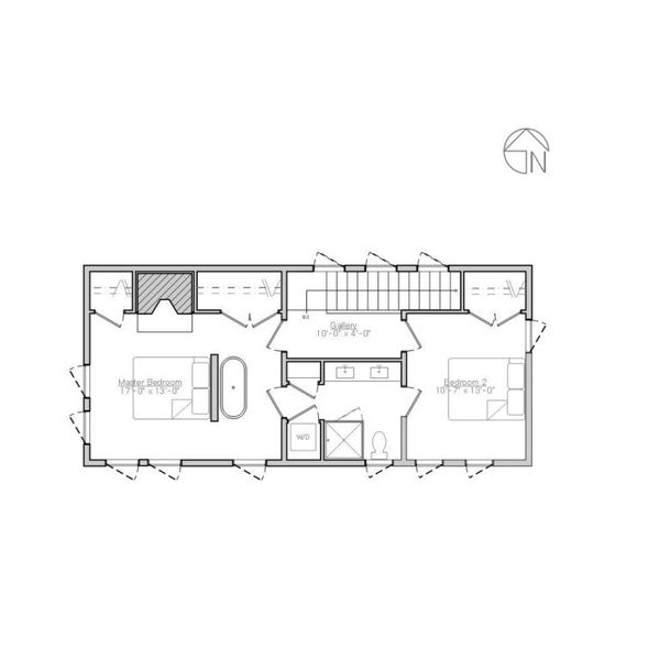 Modern Floor Plan - Upper Floor Plan #914-5
