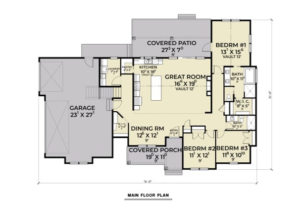House Plan Design - Craftsman Floor Plan - Main Floor Plan #1070-203
