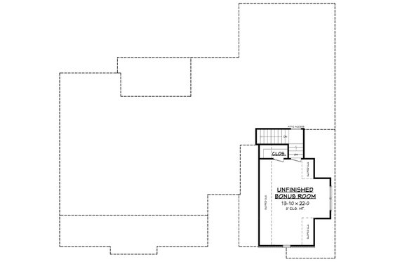 Floor Plan - Upper Floor for Country House Plan #430-176 - 3 bed, 2.5 bath