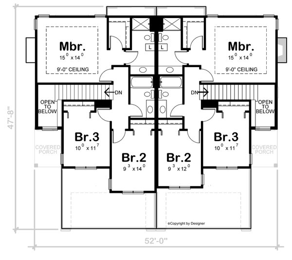 Traditional Style House Plan - 6 Beds 4.5 Baths 2836 Sq/Ft Plan #20 ...
