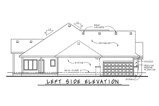 Exterior - Other Elevation for European House Plan #20-2128 - 3 bed, 2.5 bath