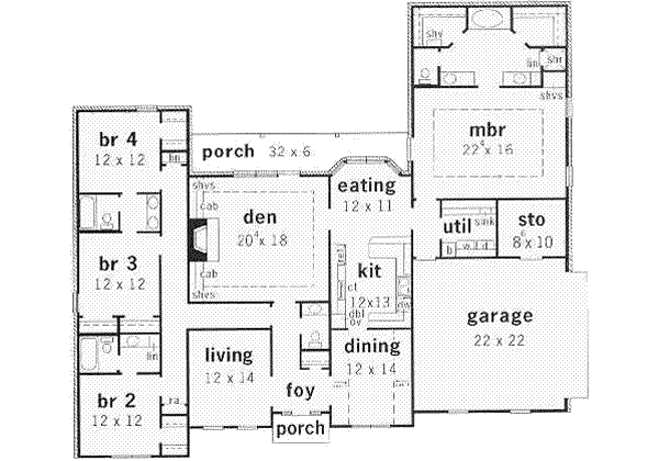 European Floor Plan - Main Floor Plan #16-171