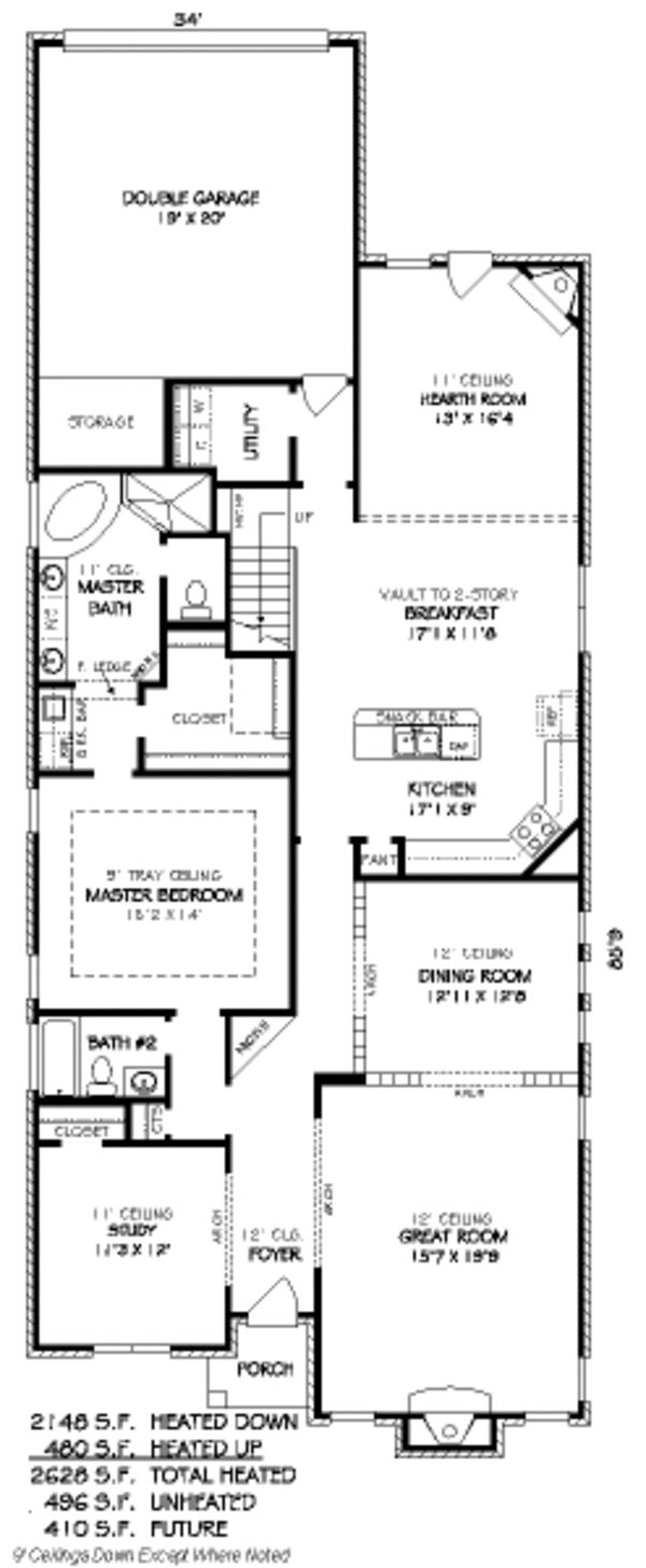European Floor Plan - Main Floor Plan #424-155