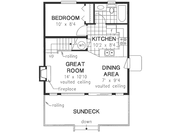 Architectural House Design - Cabin Floor Plan - Main Floor Plan #18-4505