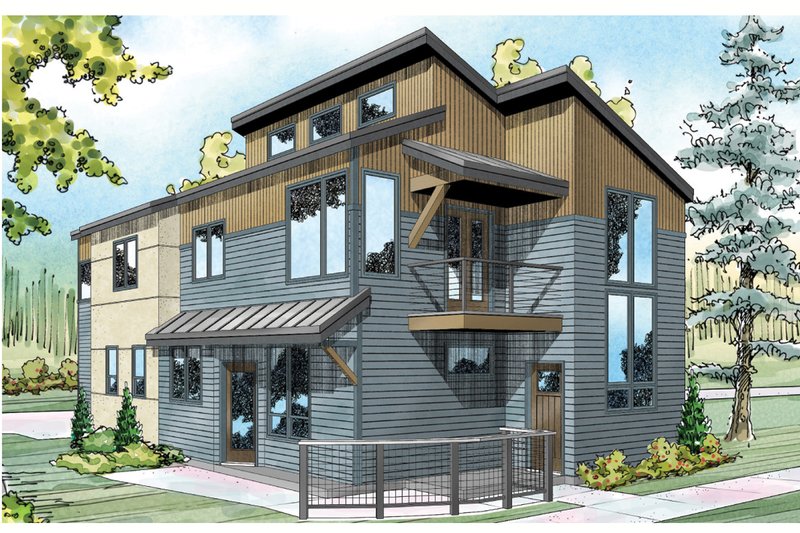 Architectural House Design - Modern Exterior - Front Elevation Plan #124-920