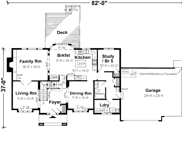 Traditional Floor Plan - Main Floor Plan #312-466