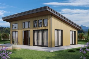 Exterior - Other Elevation for Contemporary House Plan #1106-3 - 1 bed, 1 bath