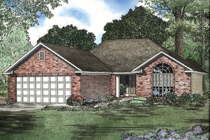 House Blueprint - European Exterior - Front Elevation Plan #17-3454