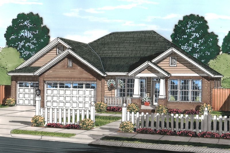 House Plan Design - Traditional Exterior - Front Elevation Plan #513-2068
