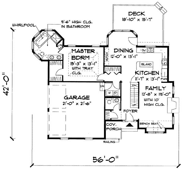Traditional Floor Plan - Main Floor Plan #75-107