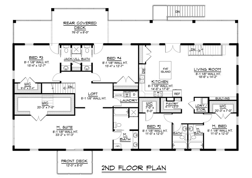 Barndominium Style House Plan - 7 Beds 7 Baths 4528 Sq/Ft Plan #1064 ...