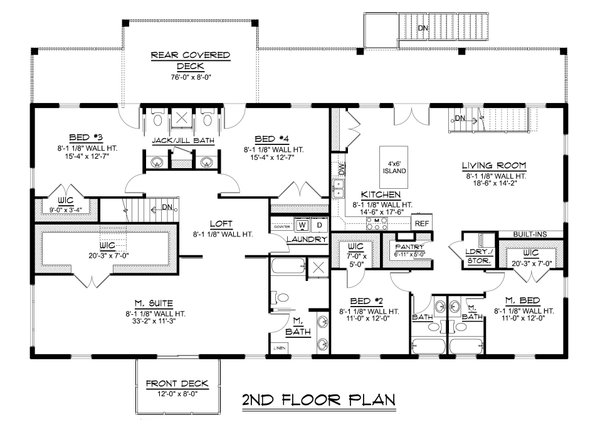 Barndominium Floor Plan - Upper Floor Plan #1064-307