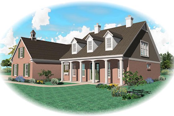 Exterior - Other Elevation for Traditional House Plan #81-13826 - 3 bed, 2.5 bath