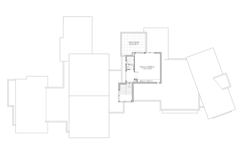 House Blueprint - Floor Plan - Upper Floor for Contemporary House Plan #892-42 - 4 bed, 5.5 bath
