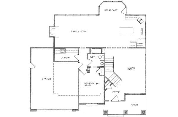 Traditional Floor Plan - Main Floor Plan #6-208