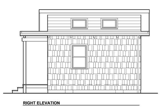 Exterior - Other Elevation 3 for Modern House Plan #890-2 - 1 bed, 1 bath