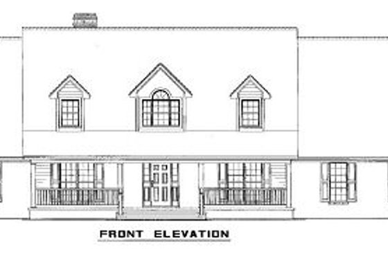 Exterior - Other Elevation for Country House Plan #17-1161 - 5 bed, 3 bath