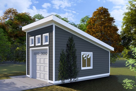 Exterior - Front Elevation 4 for Modern House Plan #1060-229, 0 bath