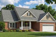 Traditional Style House Plan - 3 Beds 2 Baths 1723 Sq/Ft Plan #17-1175 Exterior 