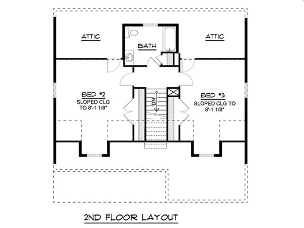 Cottage Floor Plan - Upper Floor Plan #1064-22