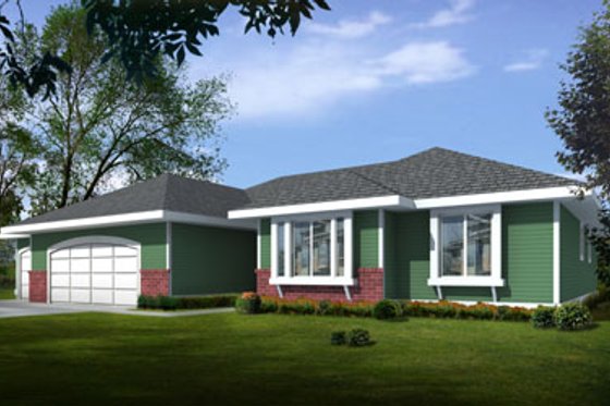 Exterior - Front Elevation for Traditional House Plan #100-463 - 4 bed, 2 bath