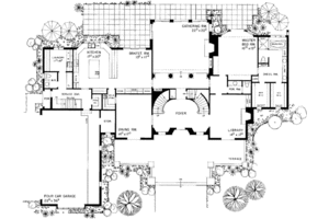Floor Plan - Main Floor for European House Plan #72-194 - 5 bed, 5 bath