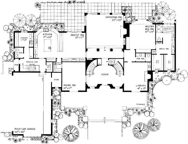 European Floor Plan - Main Floor Plan #72-194