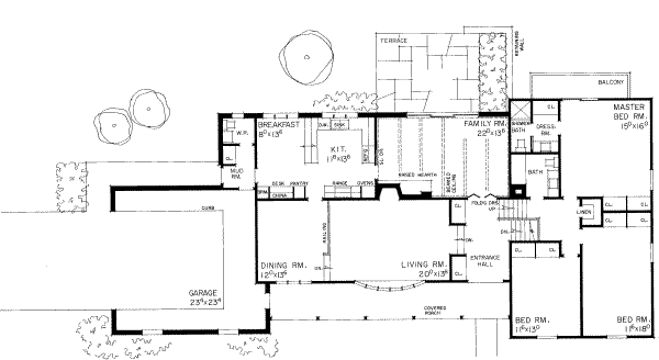 House Plan Design - Ranch Floor Plan - Main Floor Plan #72-345