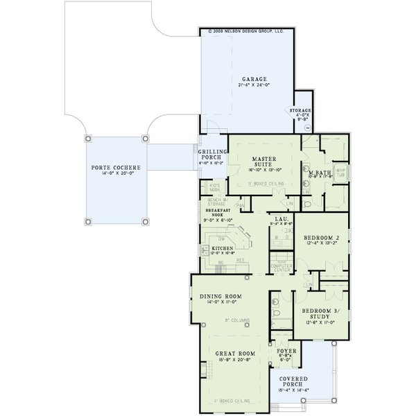 Home Plan - Colonial Floor Plan - Main Floor Plan #17-2869