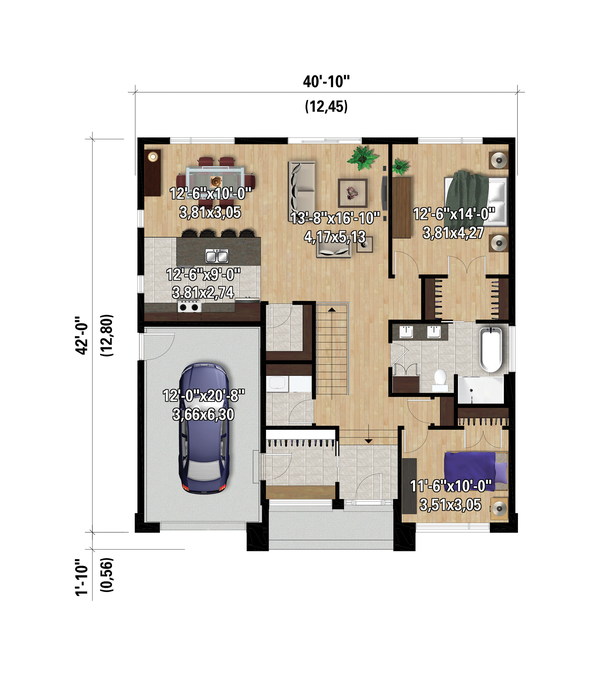 Contemporary Floor Plan - Main Floor Plan #25-4882