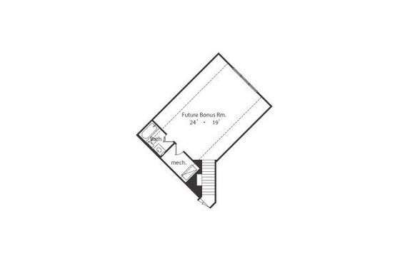 Floor Plan - Upper Floor for European House Plan #417-372 - 3 bed, 4.5 bath