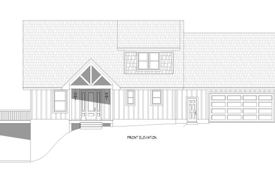 Exterior - Front Elevation 3 for Country House Plan #932-735 - 4 bed, 3.5 bath