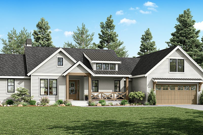 House Plan Design - Farmhouse Exterior - Front Elevation Plan #1070-91