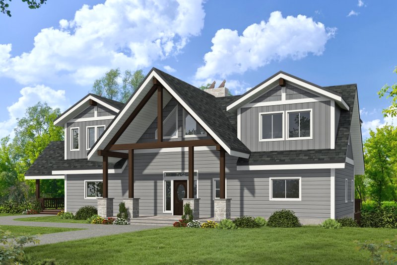 Cabin Style House Plan - 4 Beds 5 Baths 4553 Sq/Ft Plan #117-934