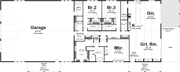Barndominium Floor Plan - Main Floor Plan #455-324