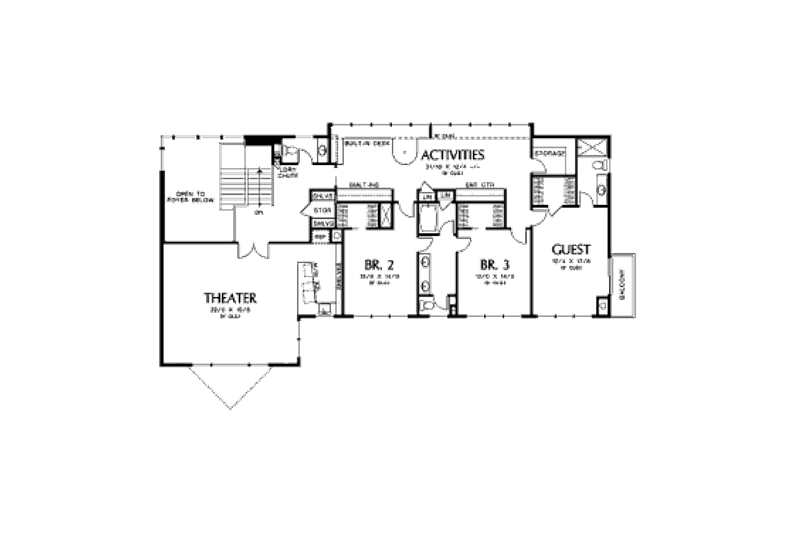 Home Plan - Floor Plan - Upper Floor for Modern House Plan #48-256 - 4 bed, 4.5 bath