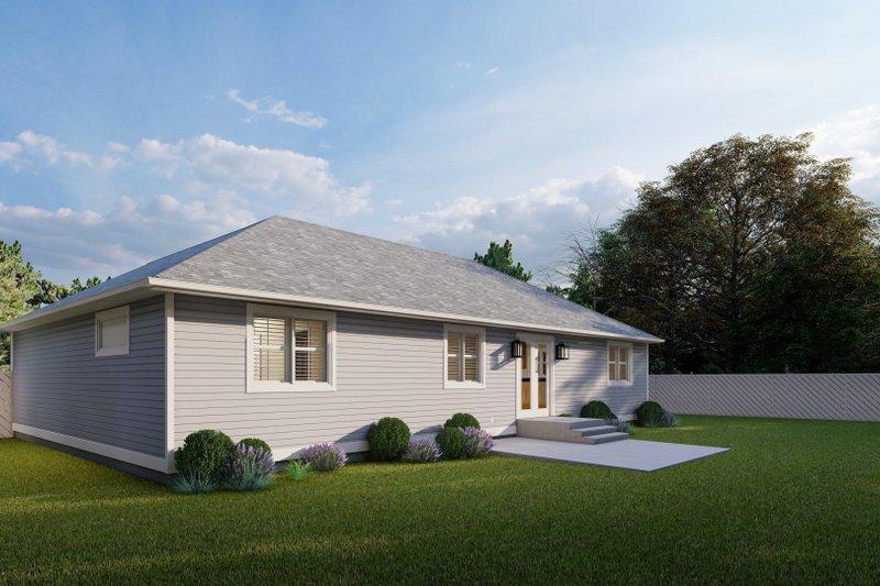 House Design - Exterior - Rear Elevation 2 for Traditional House Plan #1060-184 - 3 bed, 2 bath