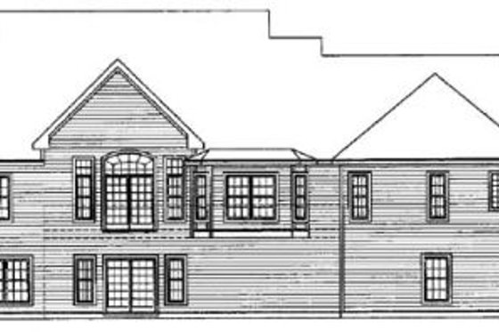 Exterior - Rear Elevation for Traditional House Plan #31-102 - 3 bed, 2.5 bath